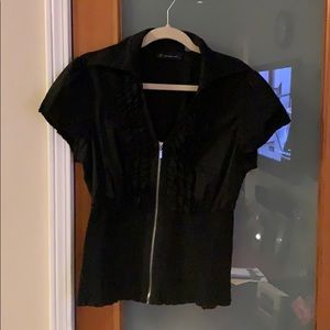 Black zip up shirt